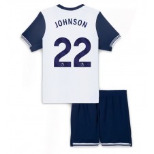 Tottenham Hotspur Brennan Johnson #22 Hemmaställ Barn 2024-25 Korta ärmar (+ Korta byxor)